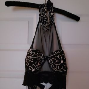 Vintage Fredericks of Hollywood black halter